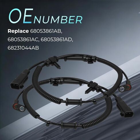 4 PCS Front and Rear ABS Wheel Speed Sensor compatible with Ram 1500 5013-2018 Ram 1500 Classic 2019-2024 3.0L 3.6L 3.7L 4.7L 5.7L V6 V8 engine replace 68053861AB 68053861AC 68053861AD 68231044AB in Saudi Arabia