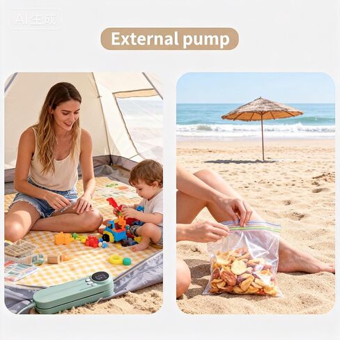 Bag Sealer, Portable Rechargeable Mini Bag Sealer Snack Bag Sealing Machine with Handheld Vacuum Sealer and Air Pump, Chip bag Sealer Heat Seal for Chips Snacks Cookies Bags Food Storage(Light Green) in Kuwait