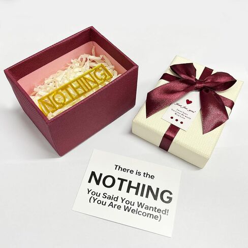 The Box Gift of Nothing, Funny Christmas Gag Gifts for Men Women Who Have Everything and Want Nothing, Best White Elephant Gifts for Adults, Useless Prank Birthday Gifts of I Dont Want Anything in Saudi Arabia
