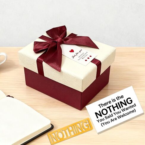 The Box Gift of Nothing, Funny Christmas Gag Gifts for Men Women Who Have Everything and Want Nothing, Best White Elephant Gifts for Adults, Useless Prank Birthday Gifts of I Dont Want Anything in Saudi Arabia