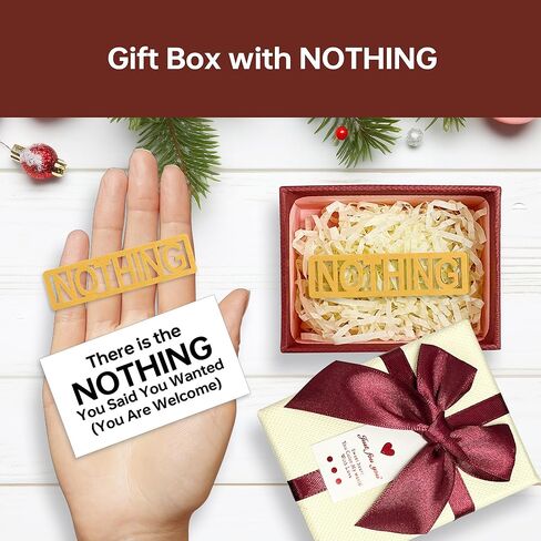 The Box Gift of Nothing, Funny Christmas Gag Gifts for Men Women Who Have Everything and Want Nothing, Best White Elephant Gifts for Adults, Useless Prank Birthday Gifts of I Dont Want Anything in Saudi Arabia