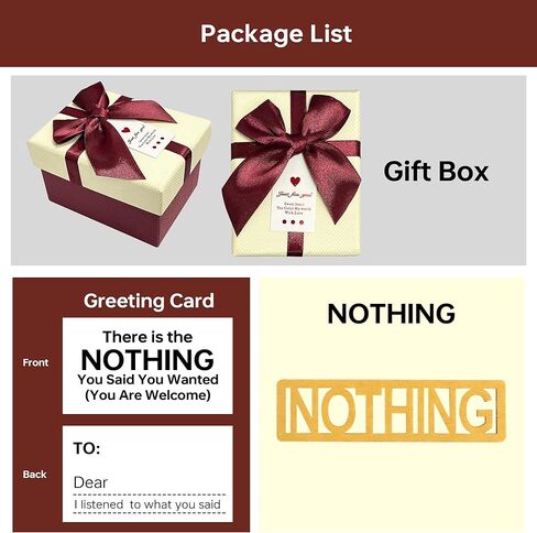 The Box Gift of Nothing, Funny Christmas Gag Gifts for Men Women Who Have Everything and Want Nothing, Best White Elephant Gifts for Adults, Useless Prank Birthday Gifts of I Dont Want Anything in Saudi Arabia
