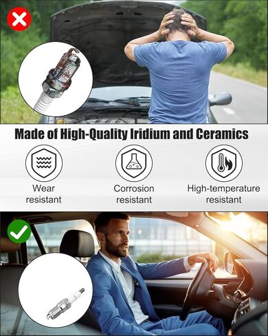 8Pcs 41-110 Iridium Spark Plug & M8-48322 Spark Plug Wire Fit for GMC Savana Sierra Canyon Yukon Chevy Silverado Colorado Corvette Express Avalanche Tahoe Caprice 2007-2014 in Kuwait