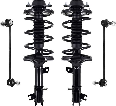 PM Auto Set of 4 Front Sway Bar Link-Quick Complete Strut-Coil Spring Assembly Replacement For 2004-2006 Hyundai Santa FE in Kuwait