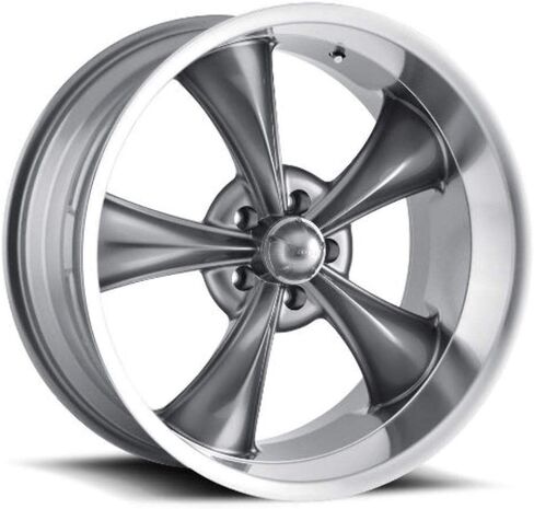18x8.0 Ridler Wheels 695 Wheel 0mm Acorn Lug Type 5x114.3 GREY/MACHINED LIP GREY/MACHINED LIP in Saudi Arabia