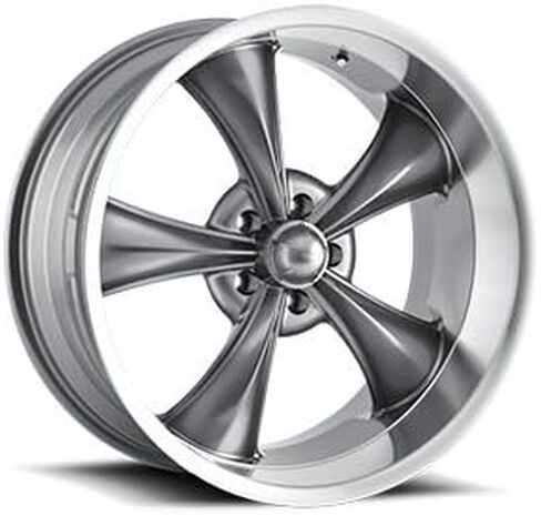 18x8.0 Ridler Wheels 695 Wheel 0mm Acorn Lug Type 5x114.3 GREY/MACHINED LIP GREY/MACHINED LIP in Saudi Arabia