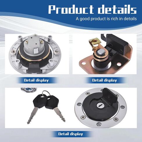 WFLNHB Ignition Switch Fuel Cap Cover Key Lock Kit Replacement for Suzuki GSX600 GSX750 1998-2006 in Kuwait