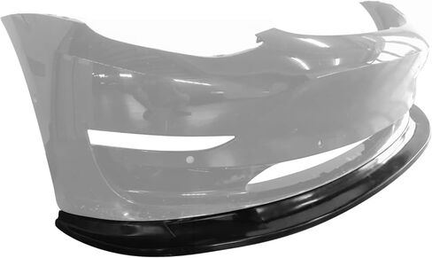 IKON MOTORSPORTS Front Bumper Lip, Compatible with 2017-2023 Tesla Model 3, MDA Style Unpainted Black PU Polyurethane Air Dam Chin Spoiler Protector Splitter in Kuwait
