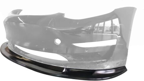 IKON MOTORSPORTS Front Bumper Lip, Compatible with 2017-2023 Tesla Model 3, MDA Style Unpainted Black PU Polyurethane Air Dam Chin Spoiler Protector Splitter in Kuwait