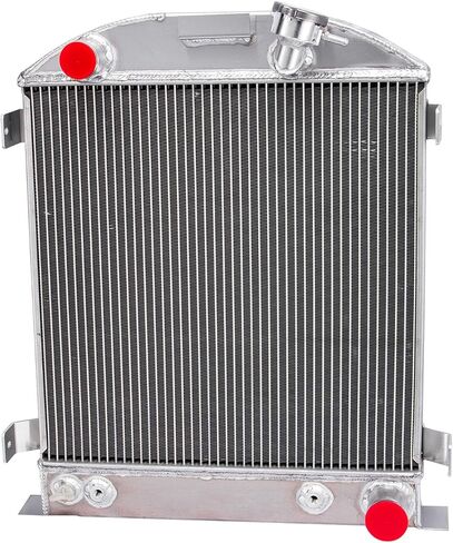 Automotive Replacement Engine Radiators 4 Row Radiator + Shroud Fan For Ford HI BOY Hot Rod Chopped Chevy V8 Engine 1930 1931 1932 Aluminum Radiator Fan in Saudi Arabia