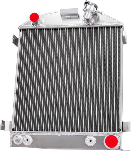 Automotive Replacement Engine Radiators 4 Row Radiator + Shroud Fan For Ford HI BOY Hot Rod Chopped Chevy V8 Engine 1930 1931 1932 Aluminum Radiator Fan in Saudi Arabia