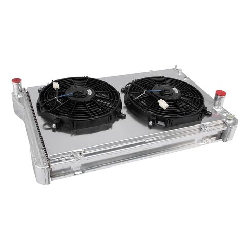 951 4 Row Aluminum Radiator with Shroud Fan for 1982-1992 Chevy Camaro Pontiac Firebird 5.0L V8, Automotive Replacement Radiator for 82 83 84 85 86 87 88 89 90 91 92 in Saudi Arabia