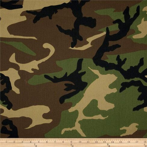 Poly/Cotton Twill Woodland Camouflage Brown/Green/Black, Fabric by the Yard in Kuwait