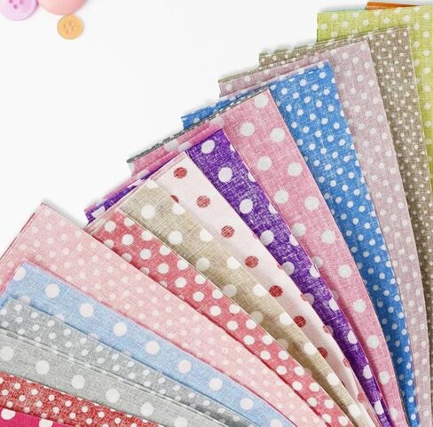 40 قطعة 2.5x20 بوصة نسيج القطن شرائط البولكا نقطة طباعة هلام لفة قبل قطع خليط اللحف حزم DIY بها بنفسك الخياطة سكرابوكينغ لوازم الحرف in Kuwait