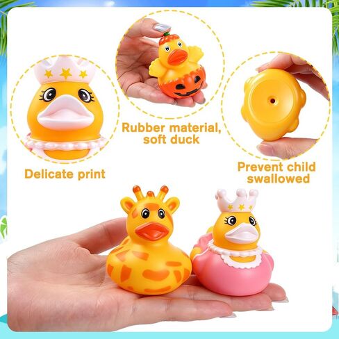 JOICEE 24 Pcs Rubber Ducks, Variety Rubber Ducks Assorted Toddler Baby Bath Floater Duckies Jeep Ducks Toys for Kids Boys Girls Summer Pool Toys Birthday Party Favors in Saudi Arabia