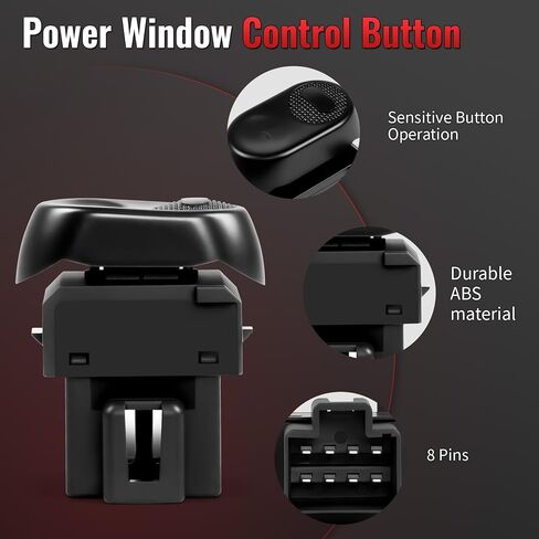 2Pcs Heavy Duty Window Switch Compatible with Freightliner Cascadia 2007-2018 Driver and Passenger Side Window Control Switch Replace 901-5203 12862662 DTL12862662 in Kuwait