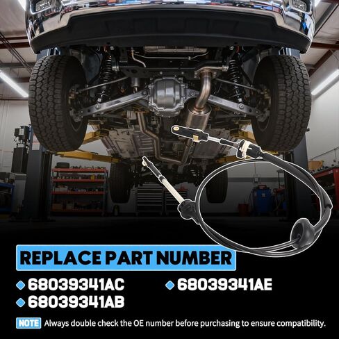 68261253AC Automatic Transmission Shift Cable for Ram 2500 3500 4500 5500 (2011-2023) | Gearshift Control Cable Replaces 68039341AC 68039341AB 68039341AE in Saudi Arabia