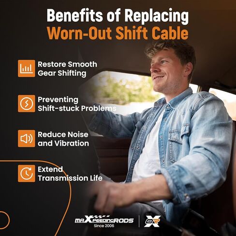 كابل نقل تروس ناقل الحركة maxpeedingrods لسيارة شيفروليه سيلفرادو 1500 2500 3500 1999-2007، GMC Sierra 1500 2500 3500 1999-2007 مجموعة كابل ناقل الحركة الأوتوماتيكي 12477640 in Kuwait