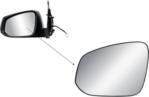 Replacement Driver Left Side Door Mirror Glass Heated with Back Plate for Toyota Tacoma 4 Runner RAV4 2014-2023 in Kuwait