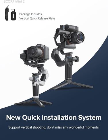 FeiyuTech Official SCORP Mini 2 Kit Gimbal,3-Axis Camera Stabilizer with AI Tracker Fill Light,1,3IN Touch Sreen, for Mirrorless Camera,Smartphone,Action Camera,with Carrying Case,Extension Rod,White in Saudi Arabia