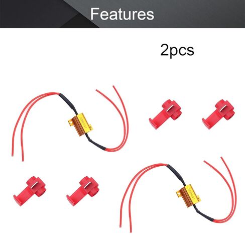 2Pcs 25W 10ohm Load Resistors Fix LED Bulb Fast Hyper Flash Turn Signal Blink Error Code Warning Cancellor, WuJuntool in Kuwait