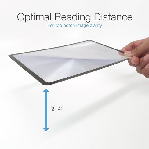 MagniPros (2 Pack) Large Full Page 3X Premium Magnifying Sheet Fresnel Lens 7.5 X 10.5 with 3 Bonus Bookmark Magnifiers Ideal for Reading Small Prints & Low Vision Seniors in Saudi Arabia