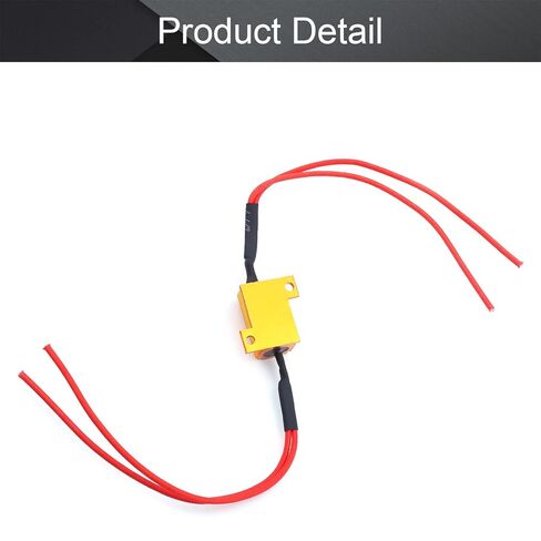 2 قطعة 25 واط 6ohm تحميل المقاومات إصلاح LED لمبة سريعة فرط فلاش بدوره إشارة وميض رمز الخطأ تحذير إلغاء ، مع T المشبك ، WuJuntool in Kuwait