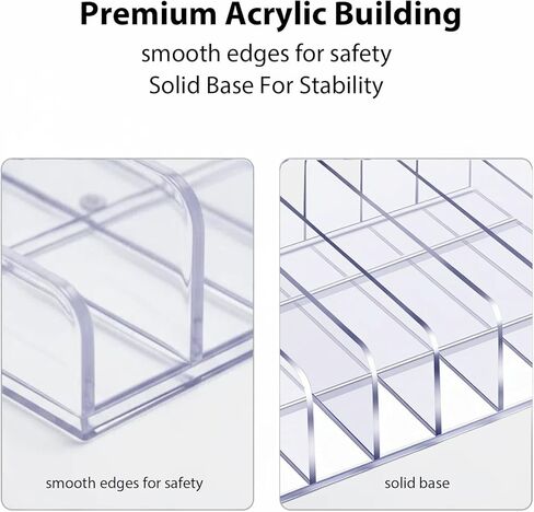 2 Pcs Acrylic Clipboard Holder 7 Slots Clipboard Organizer Display Stand Storage Rack Document Typing Paper Stand Menu Display Receipt Holder for Classroom Office School Teacher No Assembly Required in Saudi Arabia