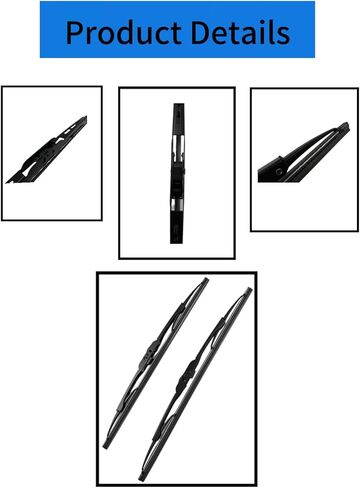 2Pcs Wiper Blade Set Fit for Jeep Wrangler YJ 1987-2006, Pair of Front Windshield Wiper Blades Replace 83505425 19712.01 in Saudi Arabia