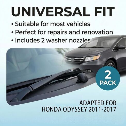 76810-TK8-A01 Windshield Washer Nozzle Kit fit for Honda Odyssey 2011 2012 2013 2014 2015 2016 2017, Direct Replacement Premium Adjustable Front Hood Wiper Fluid Nozzles in Saudi Arabia