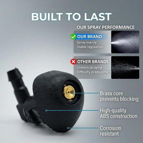 76810-TK8-A01 Windshield Washer Nozzle Kit fit for Honda Odyssey 2011 2012 2013 2014 2015 2016 2017, Direct Replacement Premium Adjustable Front Hood Wiper Fluid Nozzles in Saudi Arabia