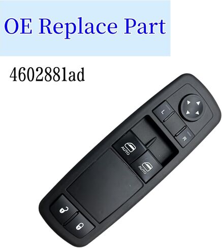 Power Window Master Switch Compatible with Dodge Ram 1500 2500 3500 2009 2010 2011 2012 Replace OE# 4602881AD Front Left Driver Side in Kuwait