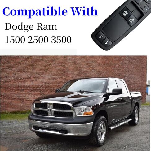 Power Window Master Switch Compatible with Dodge Ram 1500 2500 3500 2009 2010 2011 2012 Replace OE# 4602881AD Front Left Driver Side in Kuwait