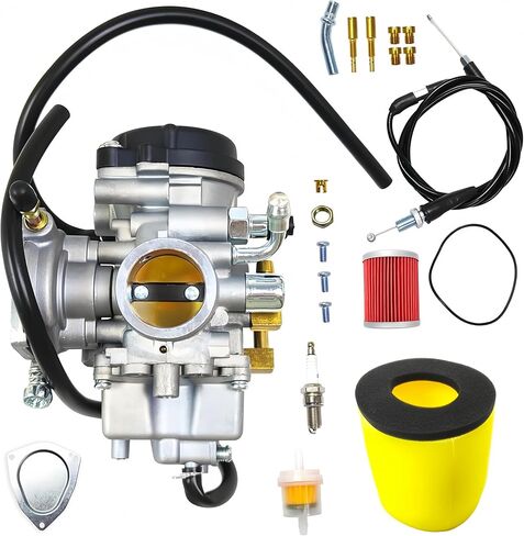 13200-39D22 استبدال المكربن ​​لسوزوكي King Quad 300 LTF300F 4x4 لـ Quad Runner 250 LT-F250 2000 2001 2002 13200-39D42 Carb مع فلتر هواء كابل الخانق in Kuwait