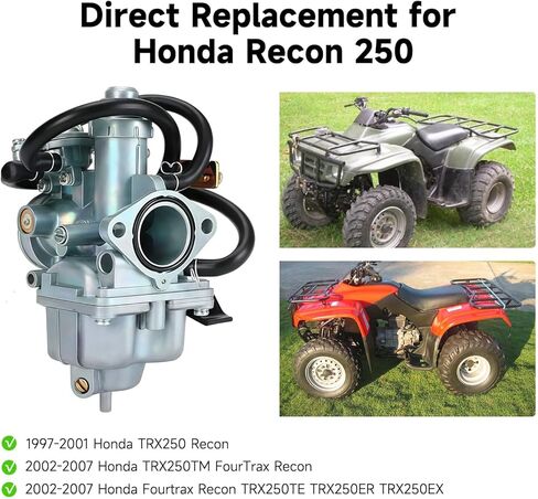 TRX250 Carburetor Replacement for Honda TRX250 Recon 1997-2001 TRX250TE TRX250TM TRX250ES TRX250ER 2002-2007 ATV Quad 4 Wheeler Parts in Saudi Arabia