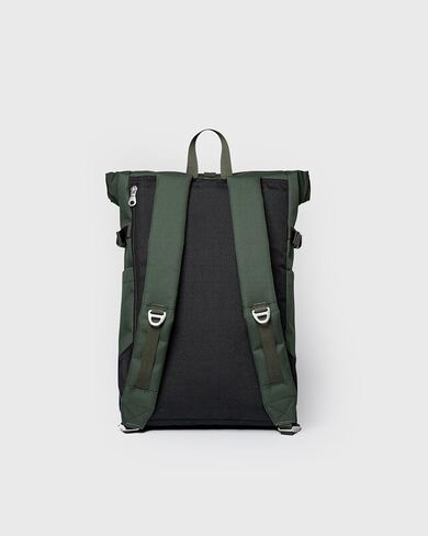 Sandqvist Men's Icon Medium Rolltop Backpack, Dawn Green With Dark Brown, One Size in Kuwait