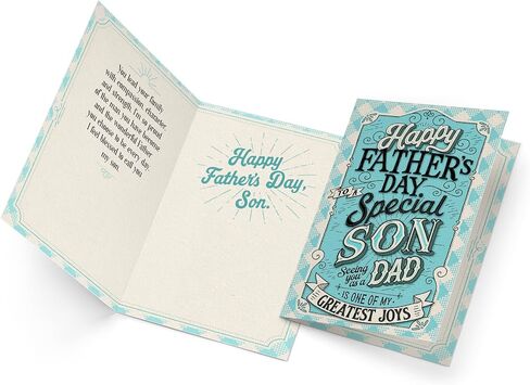 Prime Greetings Father's Day Card For Son, Made in America, Thick Card Stock with Premium Envelope Packaged in a Reusable Presentation Mailer, Eco-Friendly, 5in x 7.75in in Kuwait