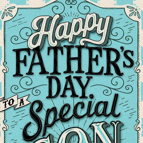 Prime Greetings Father's Day Card For Son, Made in America, Thick Card Stock with Premium Envelope Packaged in a Reusable Presentation Mailer, Eco-Friendly, 5in x 7.75in in Kuwait