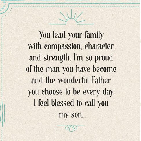 Prime Greetings Father's Day Card For Son, Made in America, Thick Card Stock with Premium Envelope Packaged in a Reusable Presentation Mailer, Eco-Friendly, 5in x 7.75in in Kuwait
