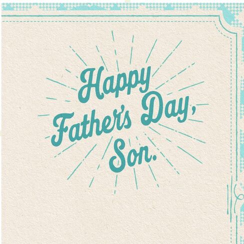 Prime Greetings Father's Day Card For Son, Made in America, Thick Card Stock with Premium Envelope Packaged in a Reusable Presentation Mailer, Eco-Friendly, 5in x 7.75in in Kuwait
