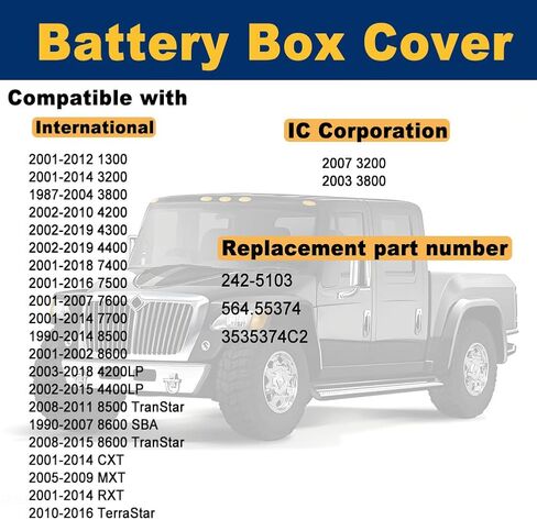 غطاء صندوق البطارية 242-5103 متوافق مع IC Corporation International Harvester in Kuwait