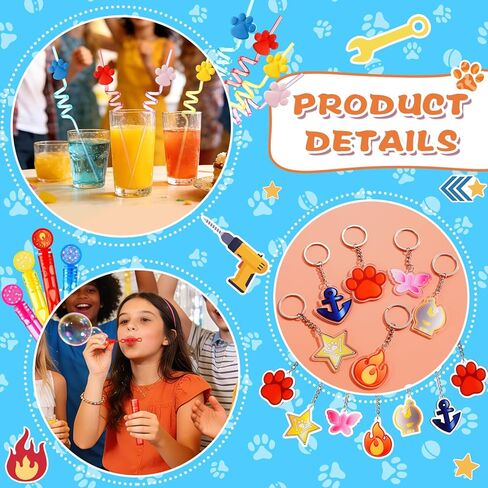Vanblue 110 Pcs Dog Paw Party Favors Paw Print Birthday Decorations for Kids, Treasure Box Goodie Bag Fillers,Blue Puppy Party Supplies Pinata Stuffers,Classroom Rewards Prizes Gifts in Saudi Arabia