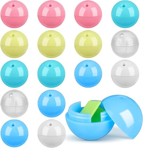 SUPVOX 30PCS Clear Plastic Vending Capsules, Refill Balls for Gumball & Candy Machines, Empty Toy Containers for Claw Machine, Bingo and Party Games in Kuwait