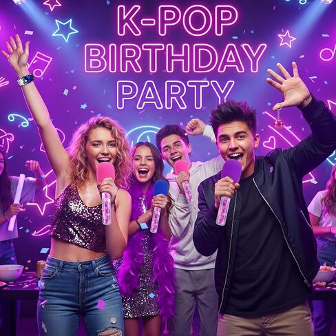 Outus 36 Pcs Kpop Party Favors Include 12 Sequin Slap Bracelets Mermaid Flip Wristband, 12 Microphone Candy Tubes, 12 Disco Ball Keychain Bulk for Star Karaoke Theme Birthday Party Decorations in Kuwait