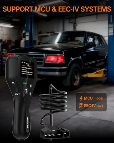 ELFREE OBD1 Scanner Compatible with Ford Lincoln Mercury 1981-1995, LCD Display Code Reader with Definitions, Plug and Play OBD1 Scann Tool, Reinforced Pins, 9FT Cable in Saudi Arabia