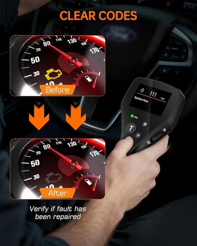 ELFREE OBD1 Scanner Compatible with Ford Lincoln Mercury 1981-1995, LCD Display Code Reader with Definitions, Plug and Play OBD1 Scann Tool, Reinforced Pins, 9FT Cable in Saudi Arabia