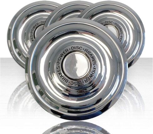 Auto Reflections Set of 4 Closed Center Caps for Chevy Corvette 1969-1982 - Chrome Silver/Gray in Saudi Arabia