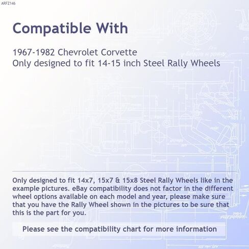 Auto Reflections Set of 4 Closed Center Caps for Chevy Corvette 1969-1982 - Chrome Silver/Gray in Saudi Arabia