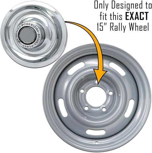 Auto Reflections Set of 4 Closed Center Caps for Chevy Corvette 1969-1982 - Chrome Silver/Gray in Saudi Arabia