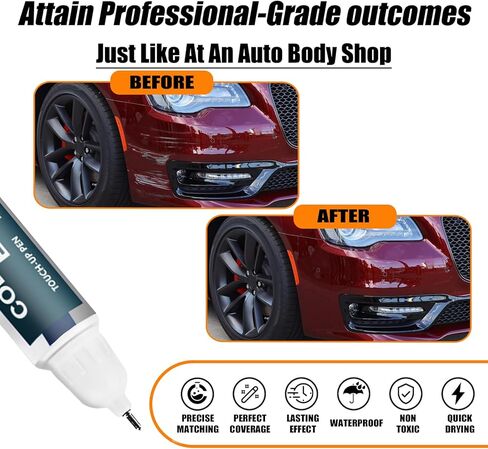 Car Touch up Paint(PRV/NRV Velvet Red) Compatible with Chrysler, Car Paint Pen Scratch Repair Two-In-One Touch Up Paint, Premium Car Scratch Remover for Deep Scratches in Saudi Arabia